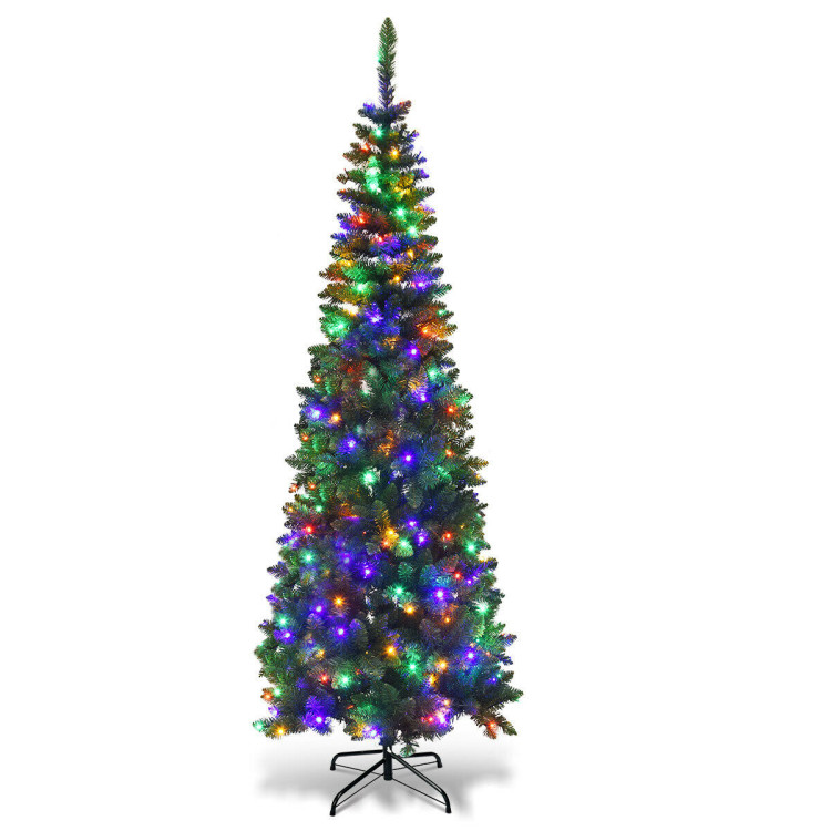 Artificial National Foot Kingswood Fir Pencil Christmas Tree-6.5ftCostway Gallery View 8 of 10