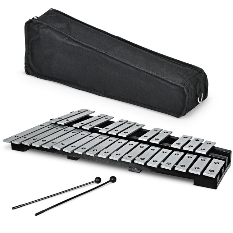 Foldable Aluminum Glockenspiel Xylophone 30 Note with BagCostway Gallery View 3 of 15