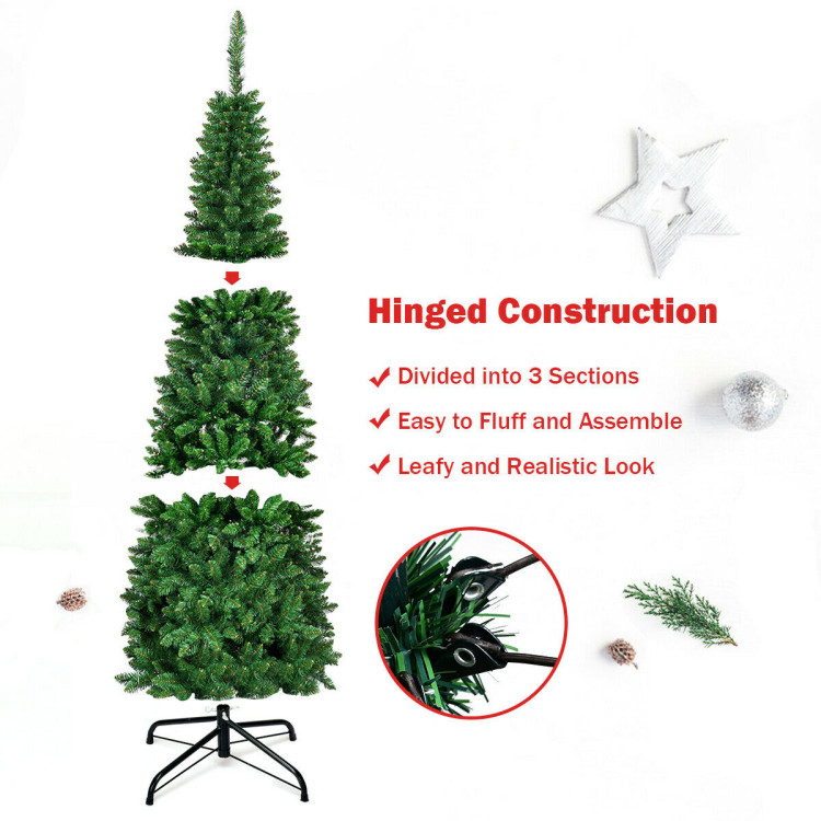 Artificial National Foot Kingswood Fir Pencil Christmas Tree-6.5ftCostway Gallery View 9 of 10