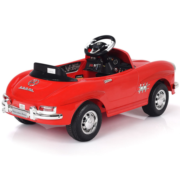 Licensed Mercedes Benz 6V Battery Powered Kids Ride On Car with Parent Remote Control-RedCostway Gallery View 5 of 10