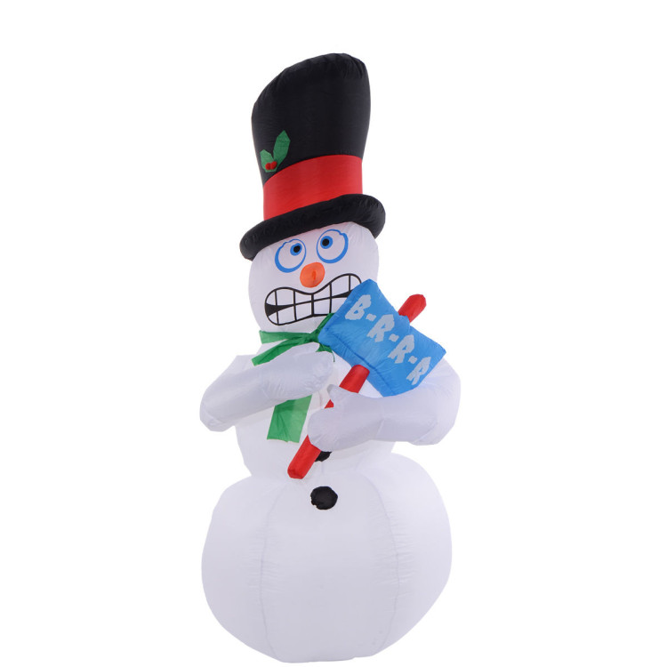 7 Feet Air-blown Inflatable Christmas Snowman Gemmy Lighted DecorationCostway Gallery View 1 of 8