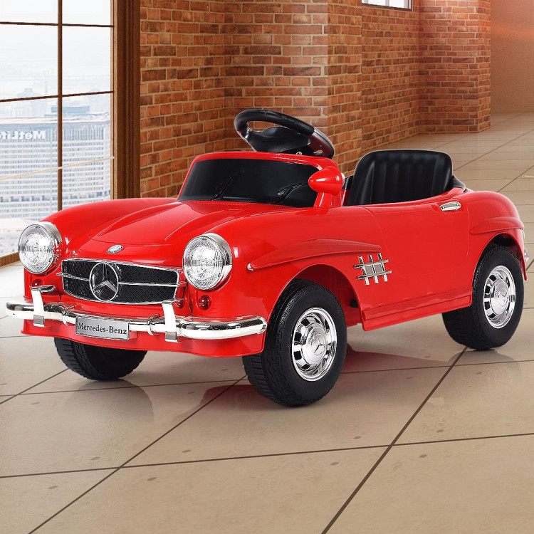 Licensed Mercedes Benz 6V Battery Powered Kids Ride On Car with Parent Remote Control-RedCostway Gallery View 1 of 10