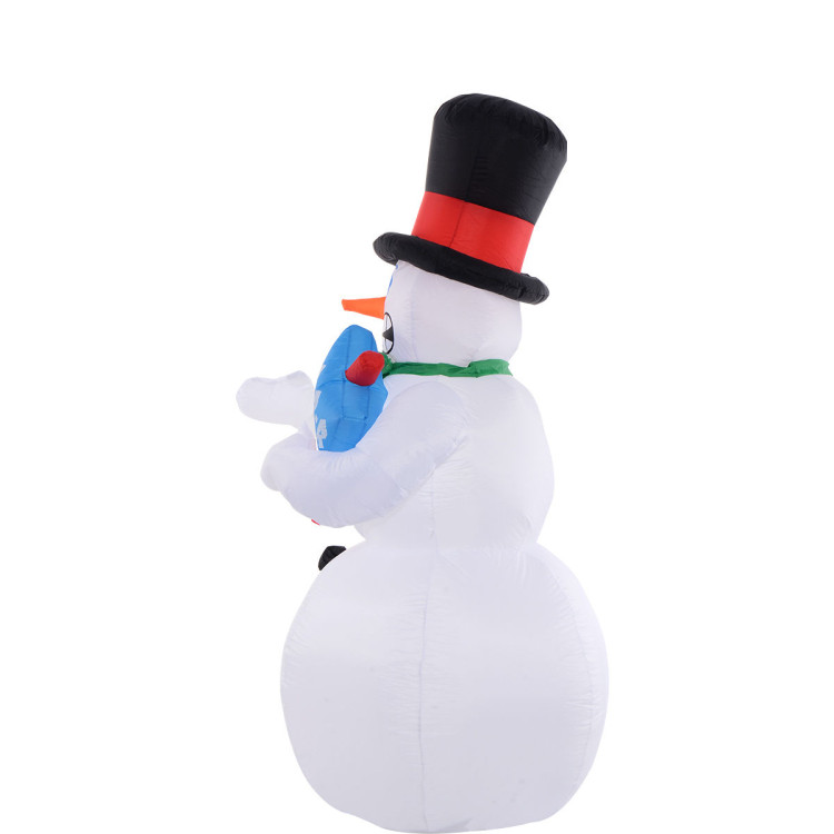 7 Feet Air-blown Inflatable Christmas Snowman Gemmy Lighted DecorationCostway Gallery View 4 of 8