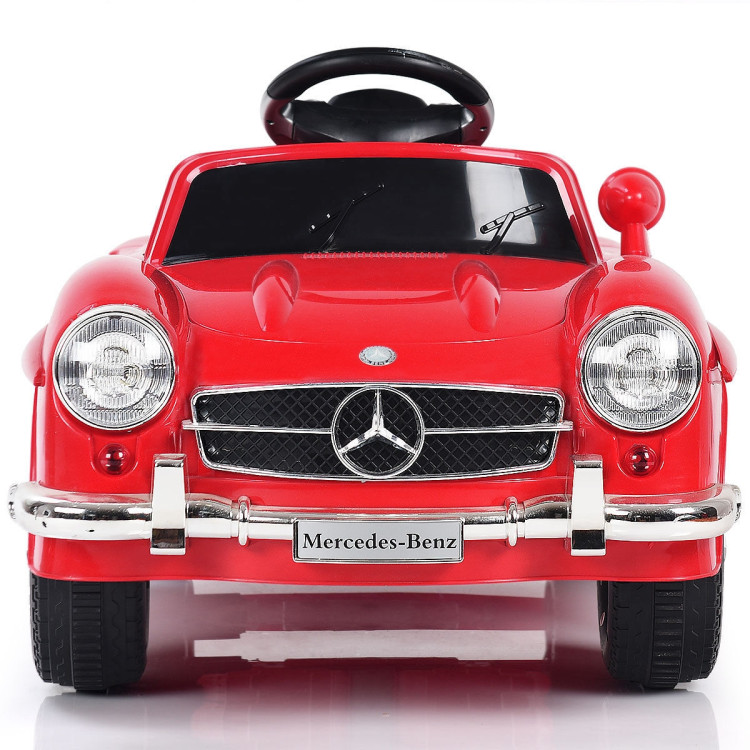 Licensed Mercedes Benz 6V Battery Powered Kids Ride On Car with Parent Remote Control-RedCostway Gallery View 6 of 10