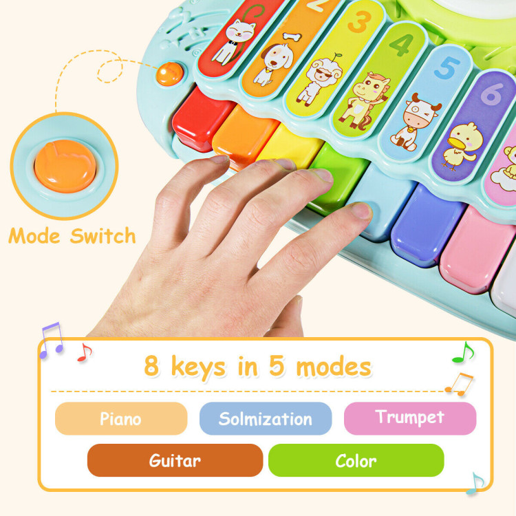 3-in-1 Electronic Piano Xylophone Game Drum SetCostway Gallery View 3 of 10