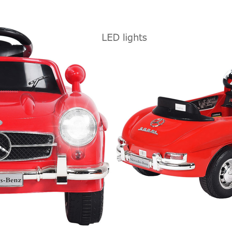 Licensed Mercedes Benz 6V Battery Powered Kids Ride On Car with Parent Remote Control-RedCostway Gallery View 2 of 10