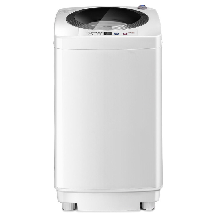 Portable 7.7 lbs Automatic Laundry Washing Machine with Drain PumpCostway Gallery View 9 of 12