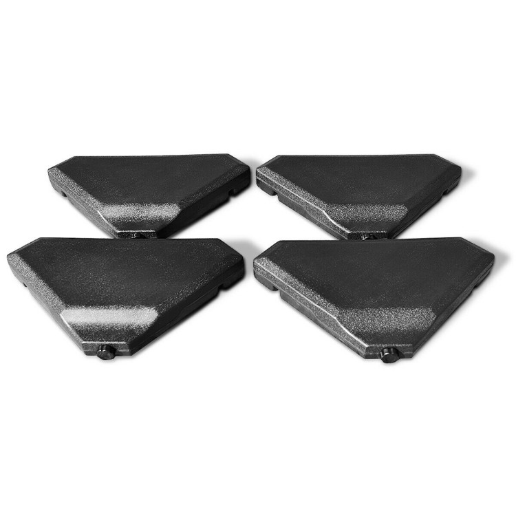 4 Pieces 195 lbs Patio Cantilever Offset Umbrella Base Weight SandCostway Gallery View 4 of 12