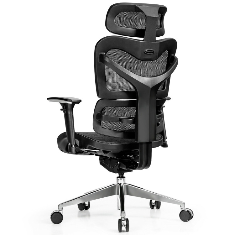 Ergonomic Mesh Adjustable High Back Office Chair with Lumbar Support-BlackCostway Gallery View 6 of 12