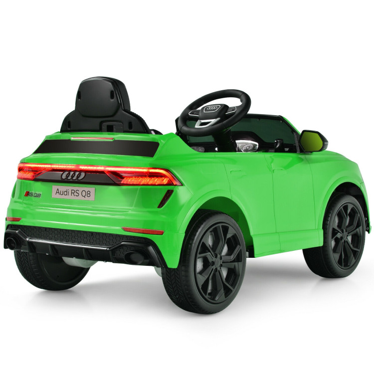 12 V Licensed Audi Q8 Kids Cars to Drive with Remote Control-GreenCostway Gallery View 7 of 12
