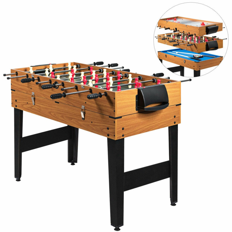 48 Inch 3-In-1 Multi Combo Game Table with Soccer for Game RoomsCostway Gallery View 3 of 12