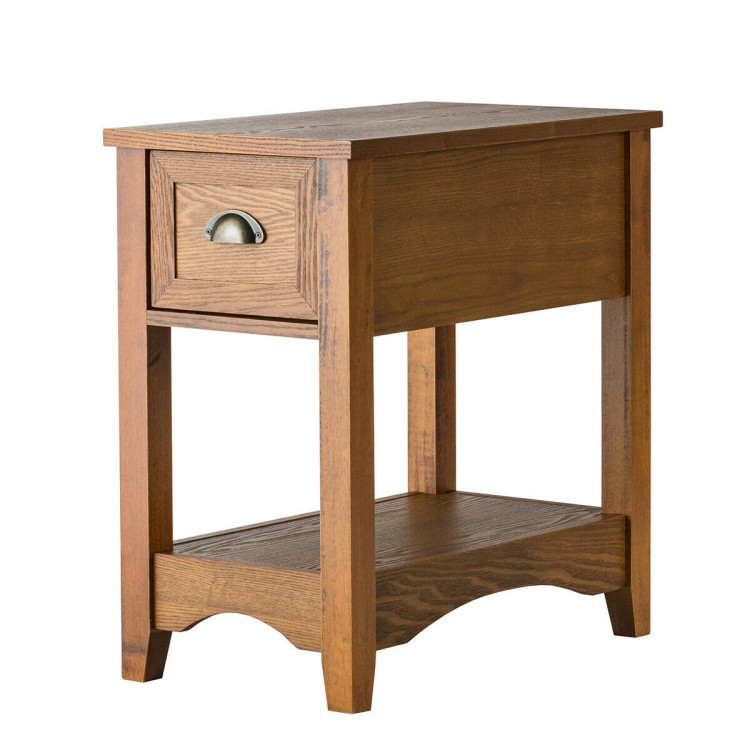 Contemporary Chairside End Table with Drawer and Open Shelf - Gallery View 1 of 11