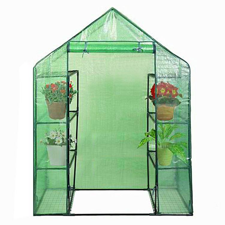 Portable 4 Tier Walk-in Plant Greenhouse with 8 ShelvesCostway Gallery View 11 of 12