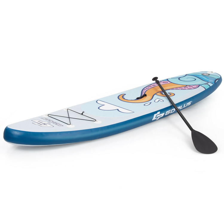 10.5 ft Inflatable Stand Up Paddle Board Surfboard with Aluminum Paddle Pump-10.5 ftCostway Gallery View 7 of 12