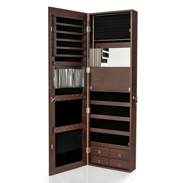 Multipurpose Storage Cabinet with 4 Drawers-BrownCostway Gallery View 3 of 12