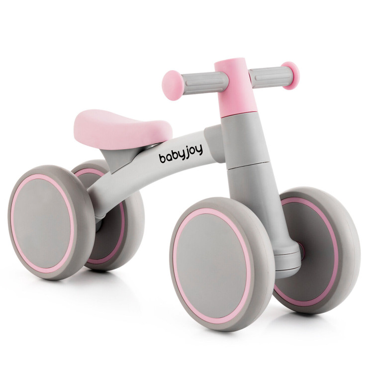 Baby Balance Bikes with 4 Wheels for 12-36 Months Toddler Mini Bike-PinkCostway Gallery View 1 of 11