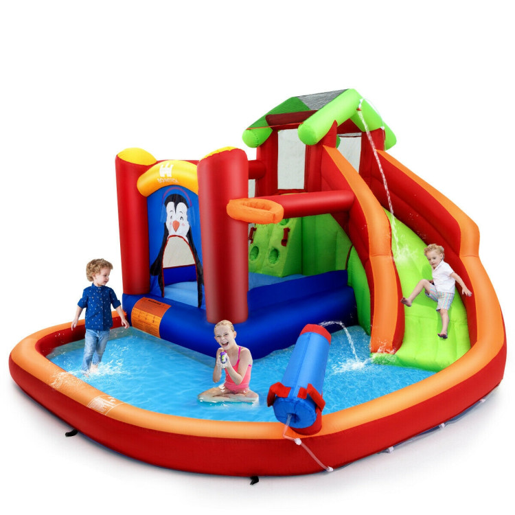 Inflatable Slide Bouncer and Water Park Bounce House Without BlowerCostway Gallery View 3 of 12