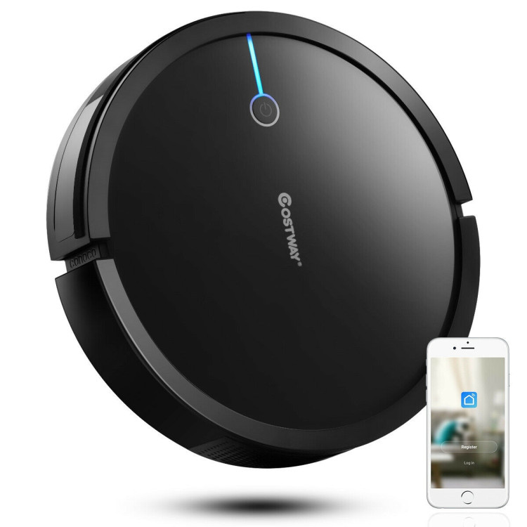 Voice Control Self-Charge Vacuum Cleaner Robot -BlackCostway Gallery View 1 of 7