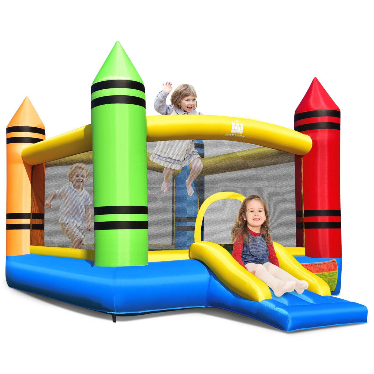 Kids Inflatable Bounce House with Slide and Ocean Balls Not Included BlowerCostway Gallery View 3 of 8