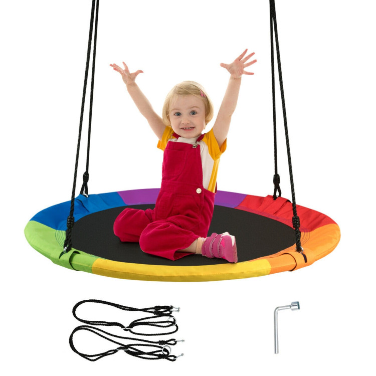 40 Inch Flying Saucer Tree Swing Outdoor Play for KidsCostway Gallery View 7 of 11