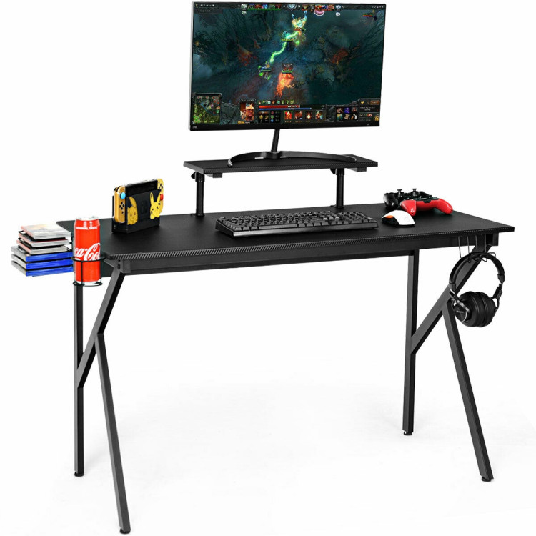 Gaming Desk Computer Desk with Cup Holder and Headphone HookCostway Gallery View 7 of 13