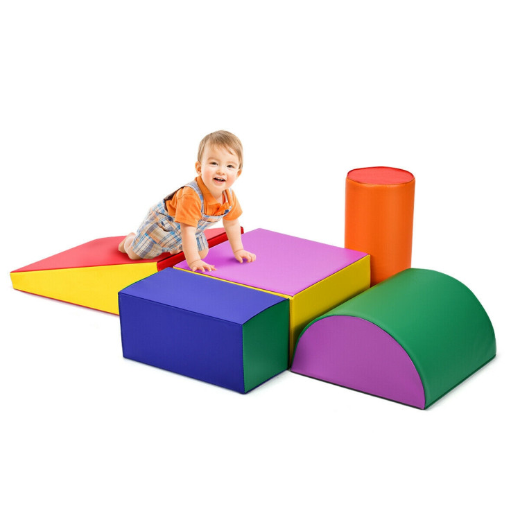 Crawl Climb Foam Shapes Playset Softzone ToyCostway Gallery View 9 of 12
