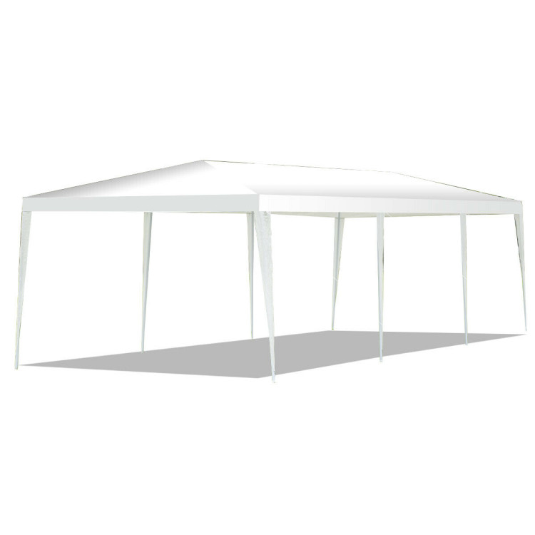 10 x 30 Feet Waterproof Gazebo Canopy Tent with Connection Stakes for Wedding PartyCostway Gallery View 1 of 12