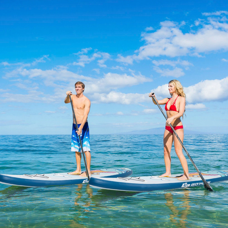 10.5 ft Inflatable Stand Up Paddle Board Surfboard with Aluminum Paddle Pump-10.5 ftCostway Gallery View 1 of 12