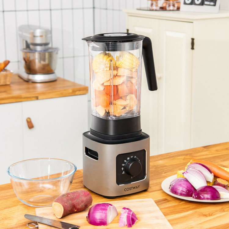 1500W 5-Speed Countertop Smoothie Blender with 5 Presets and 68oz Tritan Jar-SilverCostway Gallery View 2 of 10