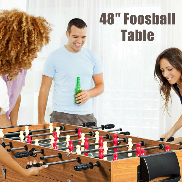 48 Inch 3-In-1 Multi Combo Game Table with Soccer for Game RoomsCostway Gallery View 9 of 12