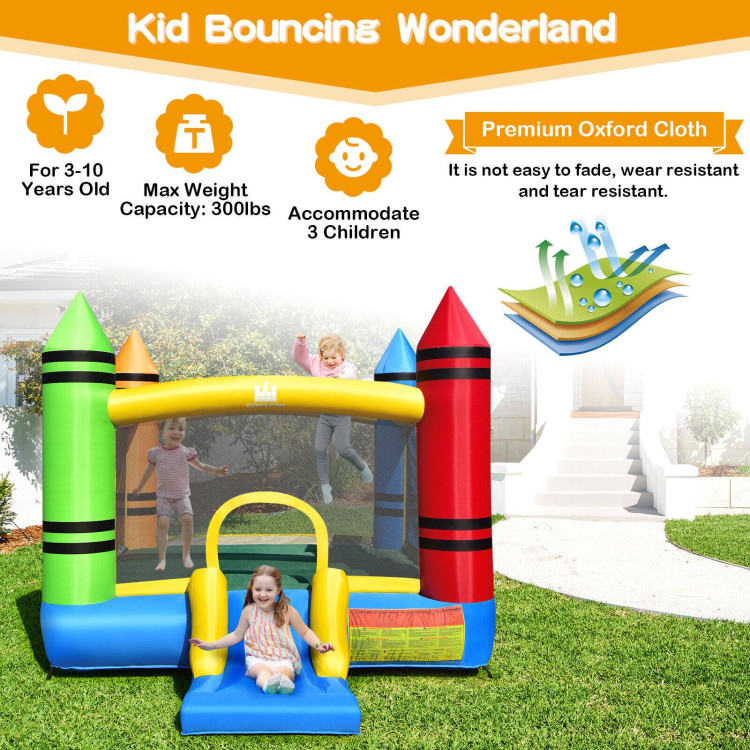 Kids Inflatable Bounce House with Slide and Ocean Balls Not Included BlowerCostway Gallery View 2 of 8