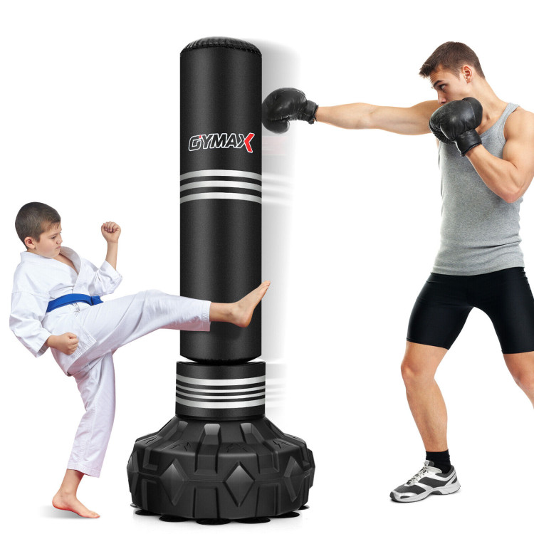 Freestanding Punching Bag 71 Inch Boxing Bag with 25 Suction Cups Gloves  and Filling Base - Costway in 2023
