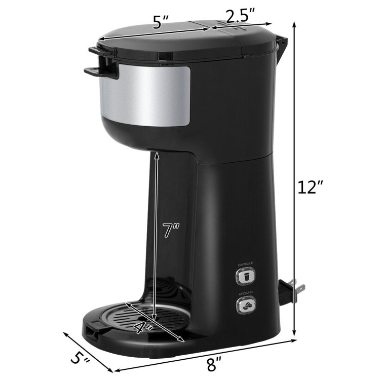 Portable Coffee Maker for Ground Coffee and Coffee CapsuleCostway Gallery View 5 of 11