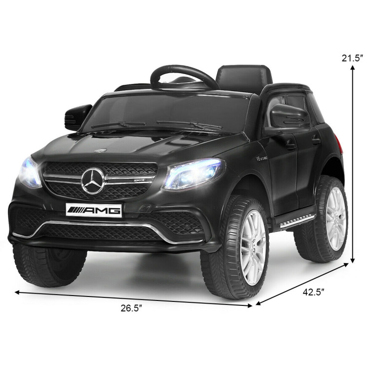 12V Mercedes Benz GLE Licensed Kids Ride On Car-BlackCostway Gallery View 5 of 12