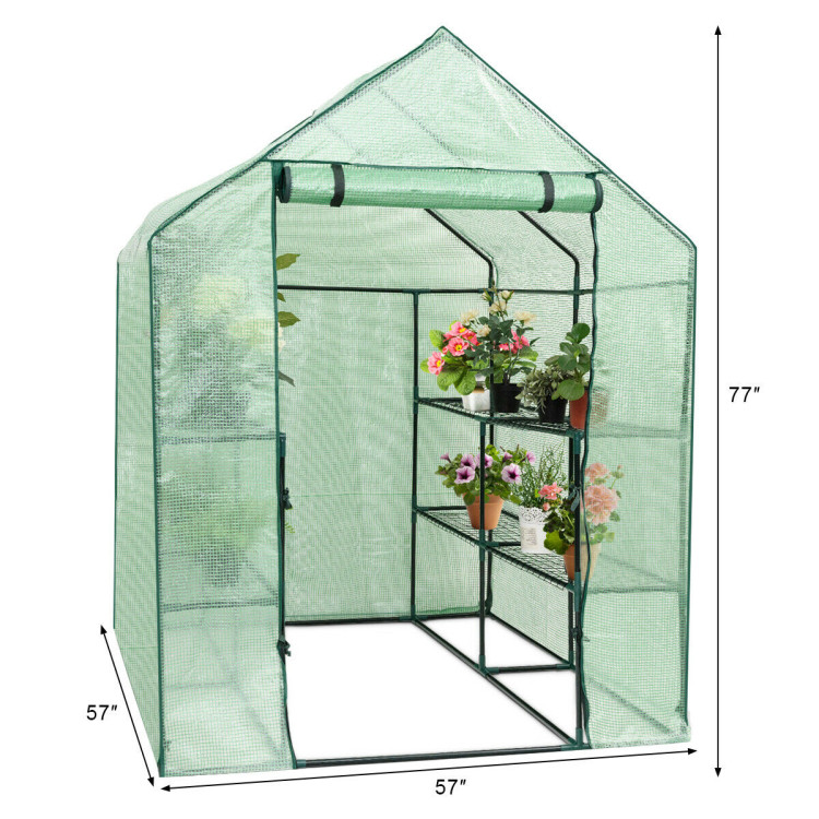 8 shelves Mini Walk In Greenhouse Outdoor Gardening Plant Green HouseCostway Gallery View 4 of 14