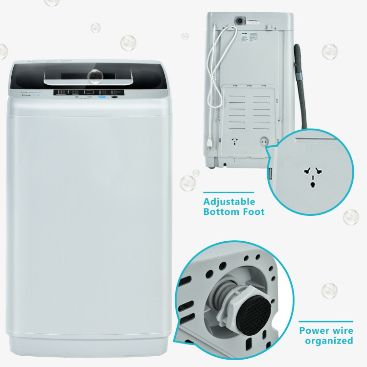 8.8 lbs Portable Full-Automatic Laundry Washing Machine with Drain PumpCostway Gallery View 4 of 12