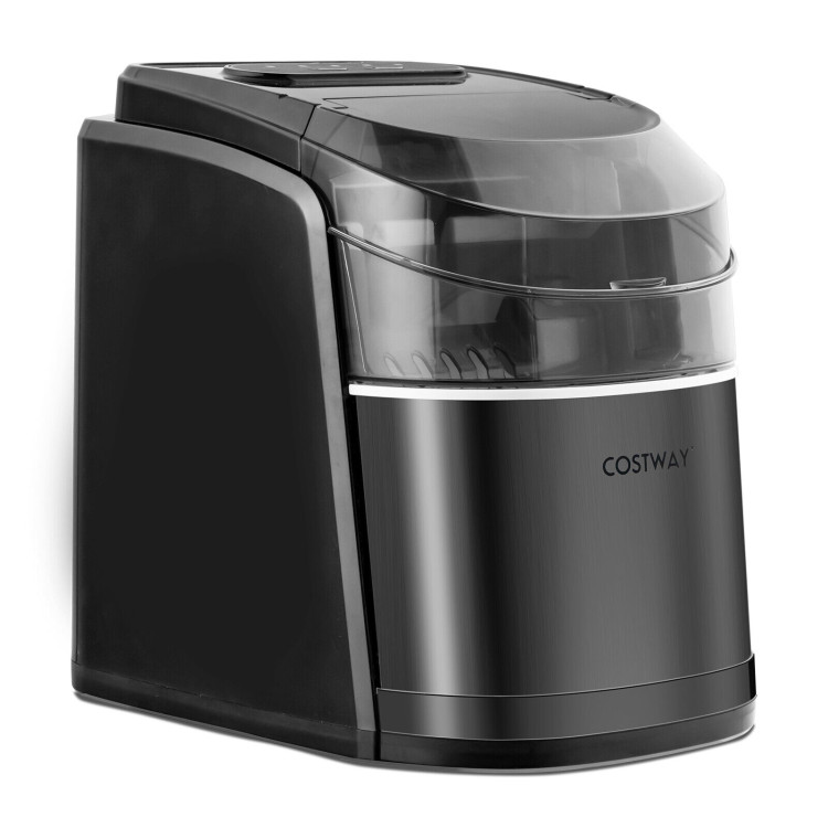 Countertop Ice Maker 26.5lbs/Day with Self-Cleaning Function and Flip Lid-BlackCostway Gallery View 1 of 10