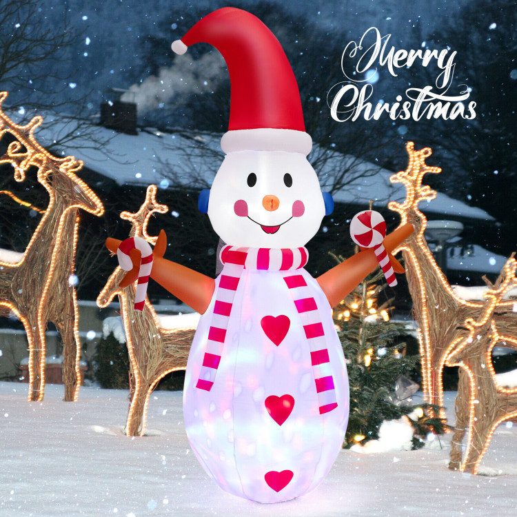 8 Feet Christmas Snowman Decoration Inflatable Xmas DecorCostway Gallery View 2 of 10