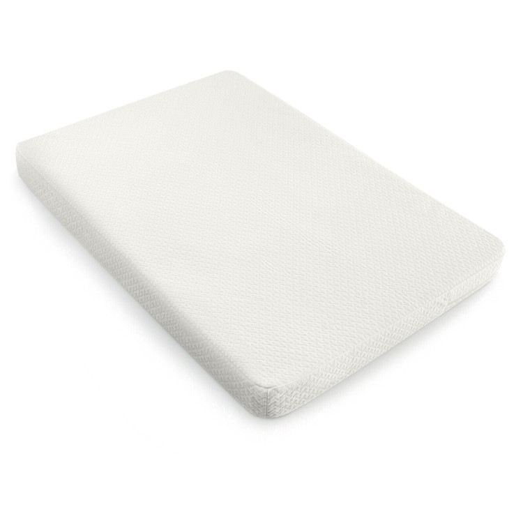38 x 26 Inch Dual Sided Pack N Play Baby Mattress Pad with Removable Washable Cover-WhiteCostway Gallery View 1 of 11