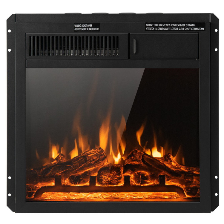 18 Inch Electric Fireplace Insert with 7-Level Adjustable Flame BrightnessCostway Gallery View 1 of 11