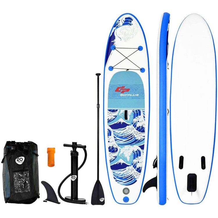 10 Feet Inflatable Stand up Paddle Surfboard with BagCostway Gallery View 1 of 7