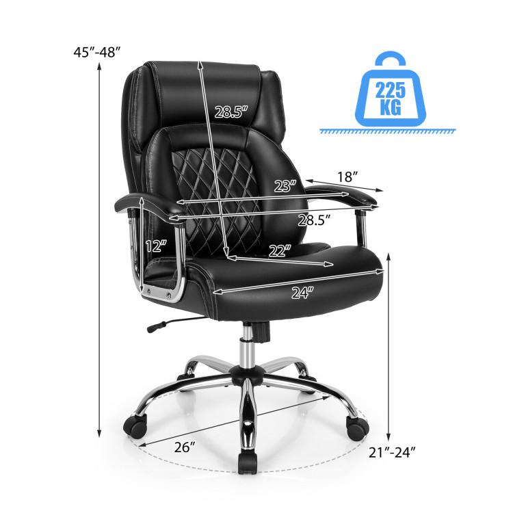 Big&Tall Executive Office Chair Recliner Ergonomic Computer Desk