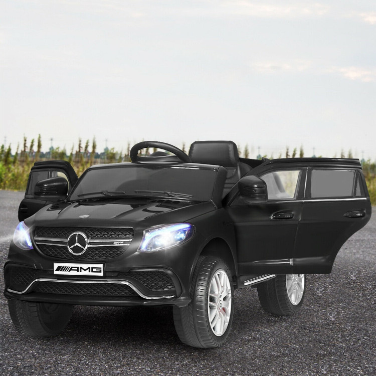 12V Mercedes Benz GLE Licensed Kids Ride On Car-BlackCostway Gallery View 2 of 12