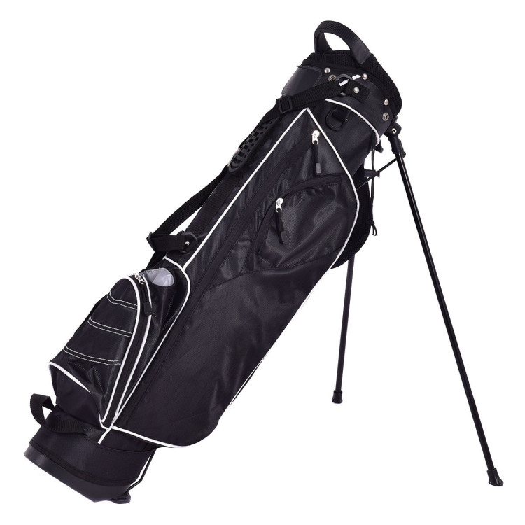 Golf Stand Cart Bag w/ 4 Way Divider Carry Organizer Pockets-BlackCostway Gallery View 1 of 9