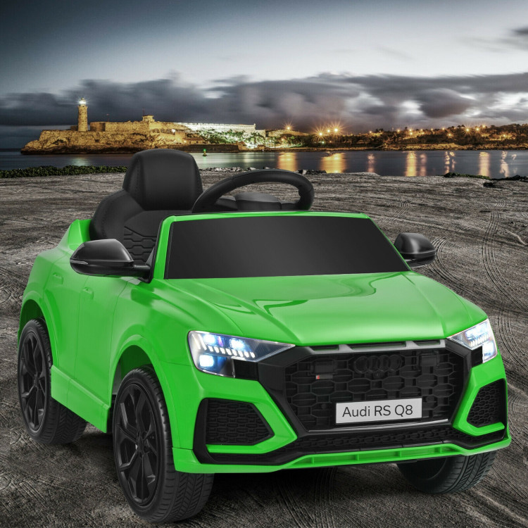12 V Licensed Audi Q8 Kids Cars to Drive with Remote Control-GreenCostway Gallery View 6 of 12