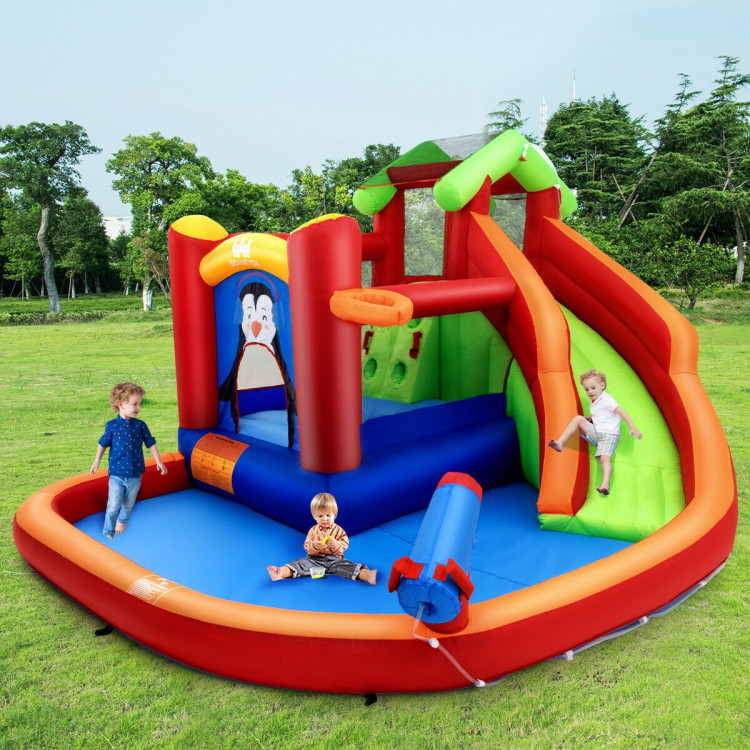 Inflatable Slide Bouncer and Water Park Bounce House Without BlowerCostway Gallery View 6 of 12