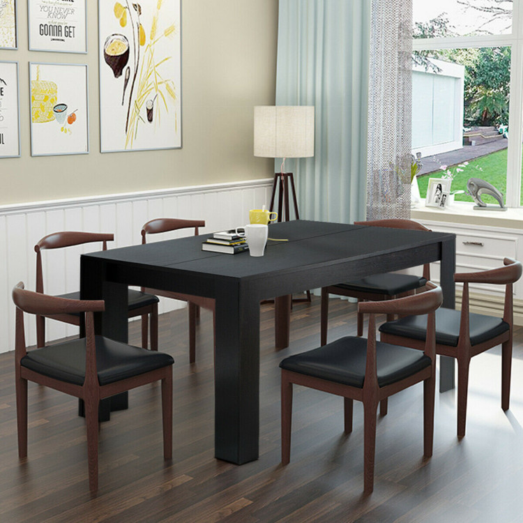 63 Inch Rectangular Modern Dining Kitchen Table for 6 PeopleCostway Gallery View 6 of 12