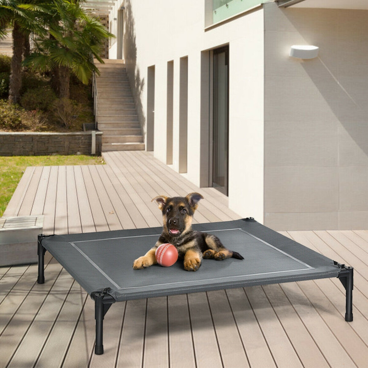 Portable Elevated Outdoor Pet Bed with Removable Canopy Shade-36 InchCostway Gallery View 6 of 12