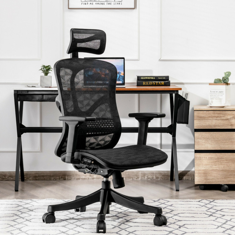Ergonomic High Back Mesh Adjustable Swivel Office Chair-BlackCostway Gallery View 1 of 11