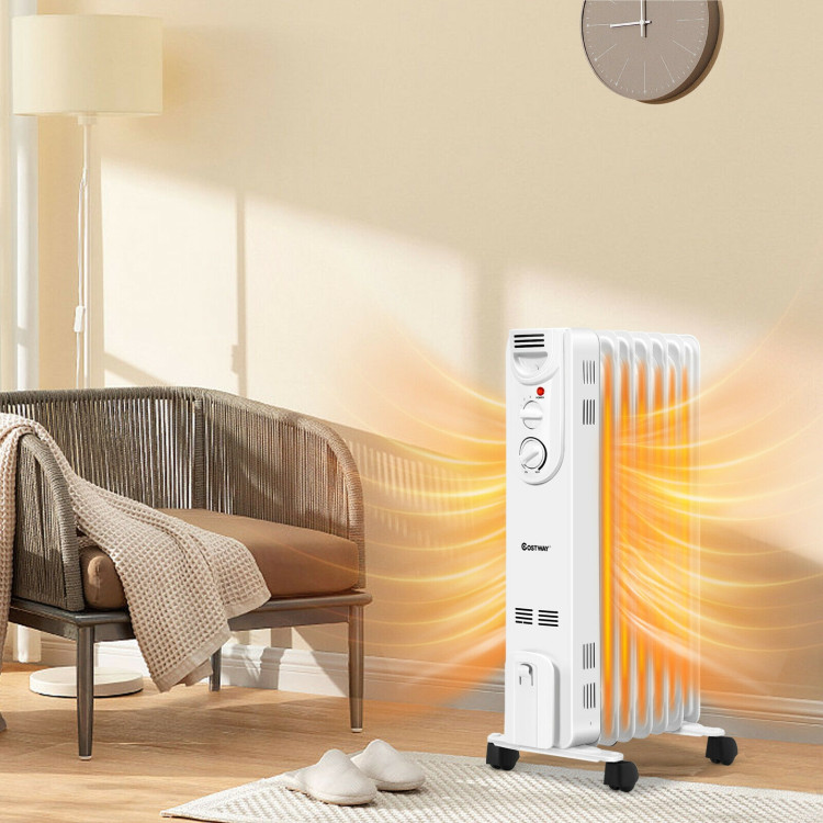 1500W Electric Space Heater with 3 Heat Settings and Safe ProtectionCostway Gallery View 7 of 11
